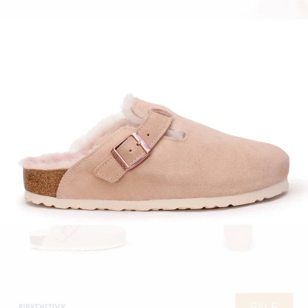 Free people Birkenstock pink shearling Boston clog  new with tags 40/9_2